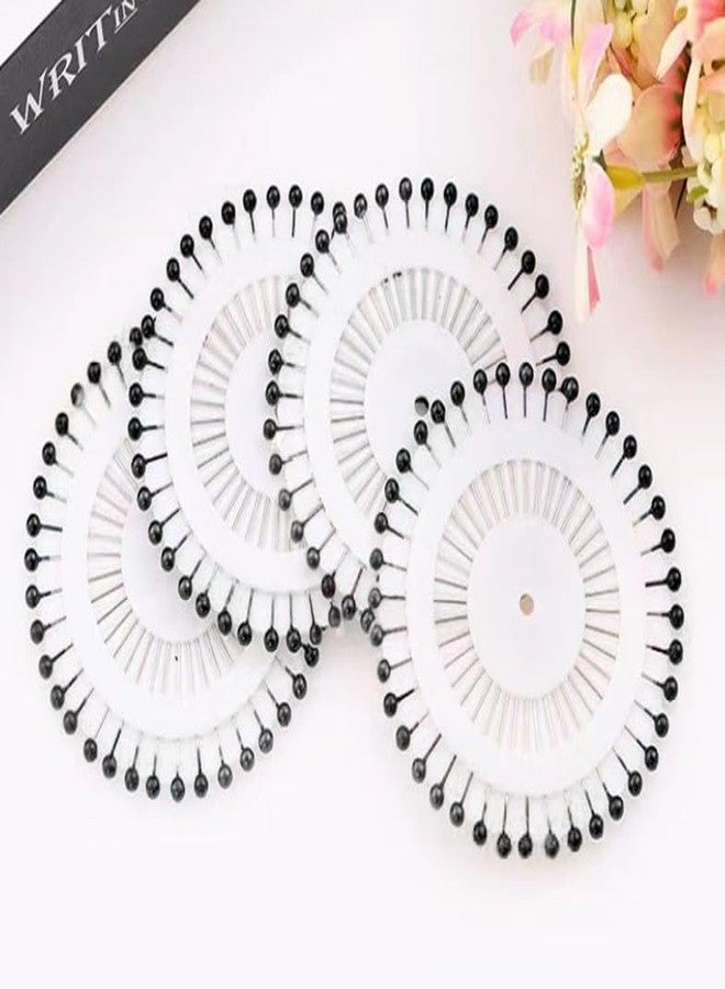 GNR Pack of 120 Black Color Steel Head Pins for Tailoring and Dress Making, Patch Work Hijab and Scarf Pins etc (Black Color) - Image 3